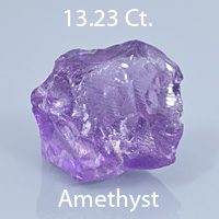 Rough version of Fancy Square Brilliant Cut Amethyst