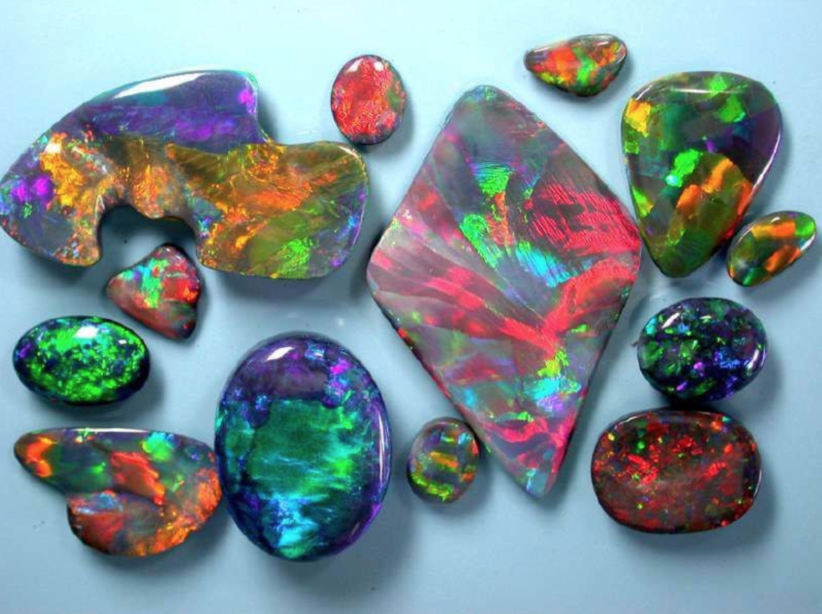 Australian black opals - opal types