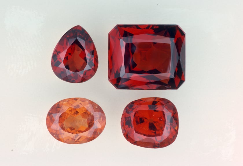 Faceted spessartites - various sources