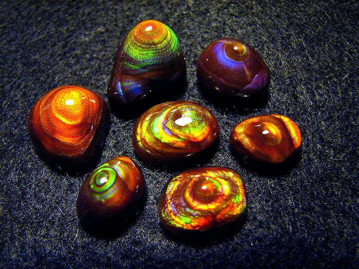 fire agate - opal simulants