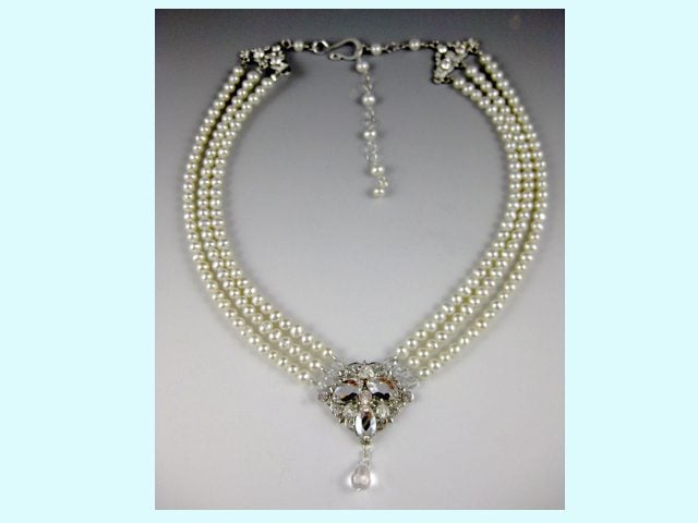 three-strand freshwater necklace - appraising pearls