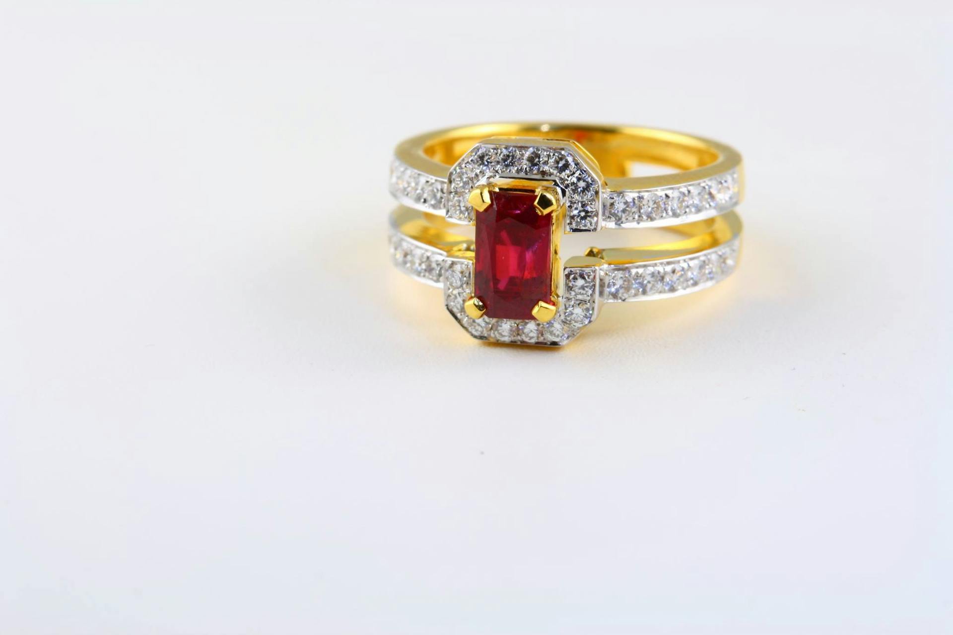 unheated burma ruby engagement ring