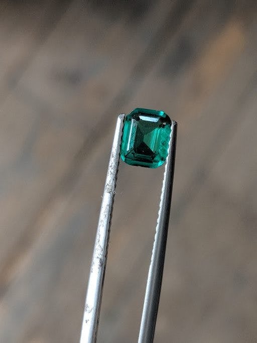 0.89 ct top color emerald engagement ring stone