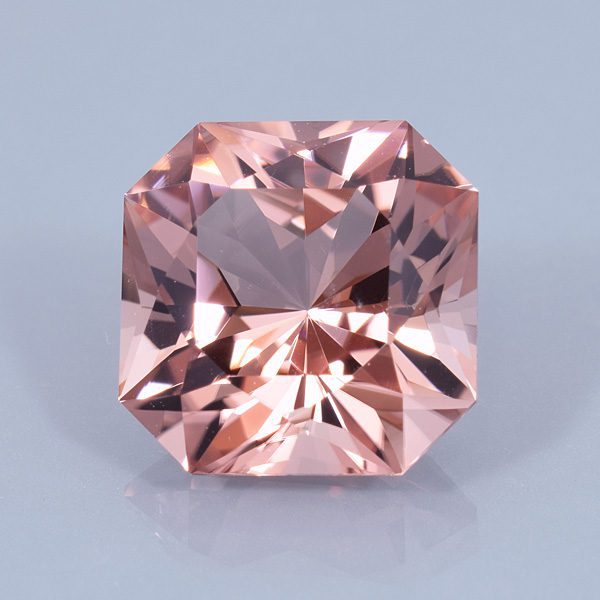 Finished version of Custom Barion Square Cut Tourmaline