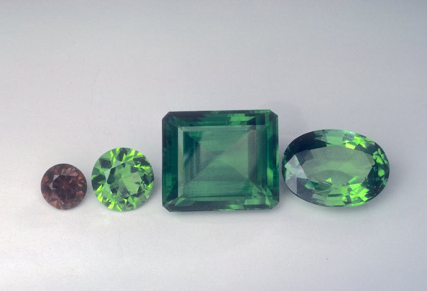 peridots - various colors and sources