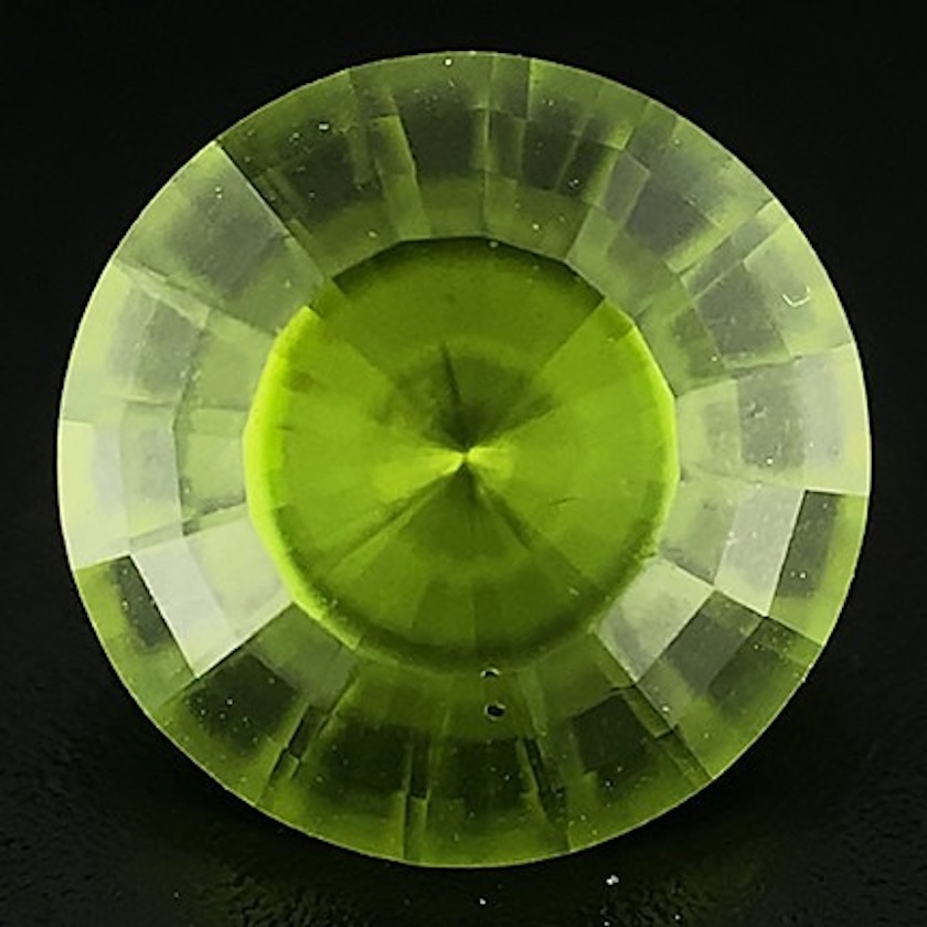 round step-cut peridot - Arizona