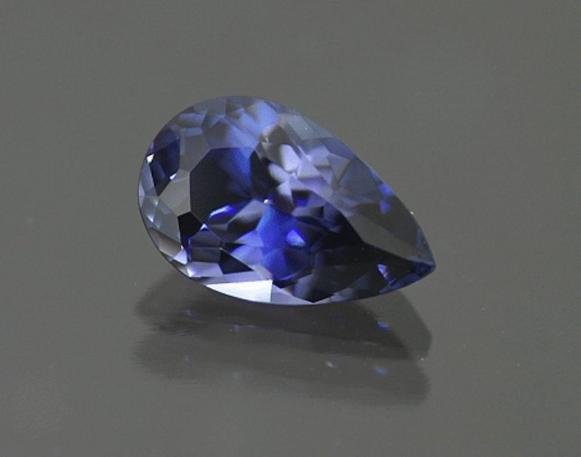 pear-cut benitoite - gemstone rarity