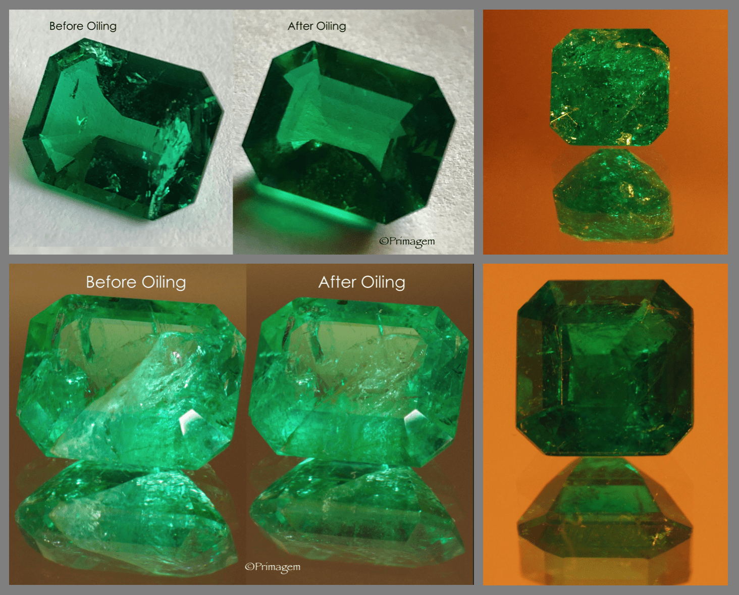 before and after - emerald clarity enhancement