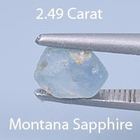 Rough version of Fancy Elongated Hexagon Cut Sapphire