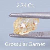 Rough version of Brilliant Oval Cut Grossular Garnet