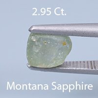Rough version of Custom Square Cushion Cut Sapphire