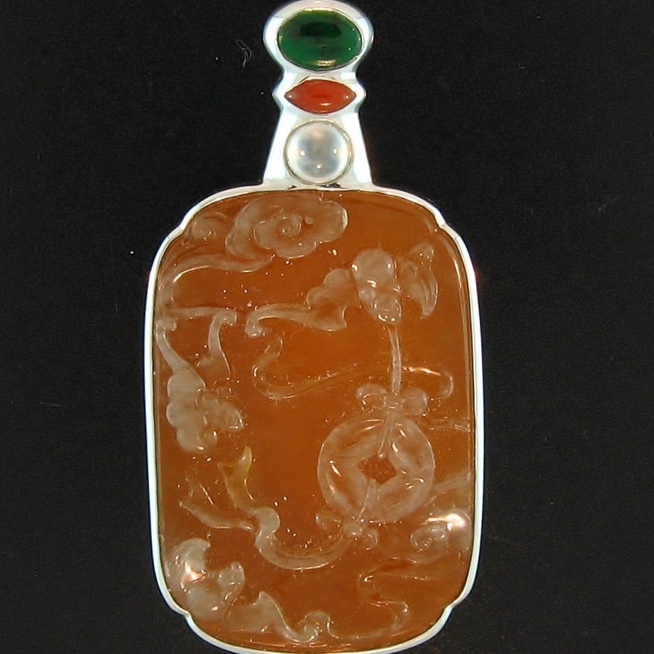 red jade pendant