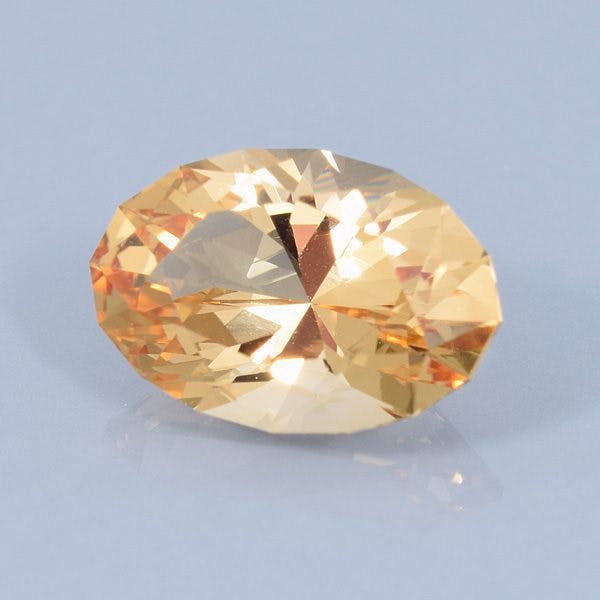 Finished version of Brilliant Oval Cut Precious Imperial Topaz