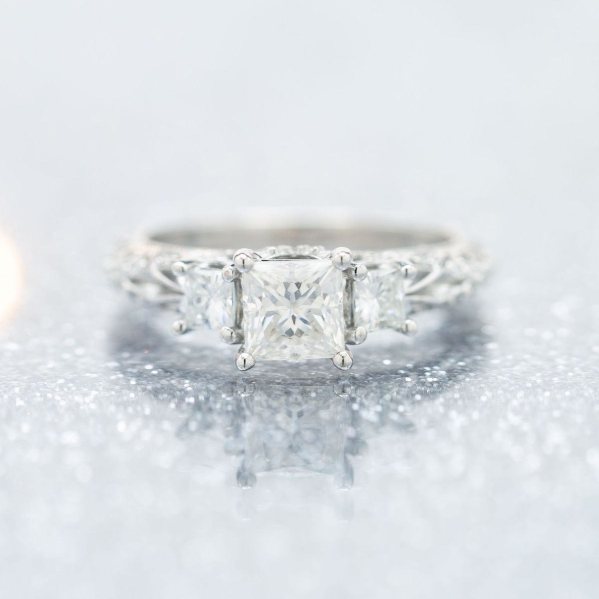 princess-cut moissanite