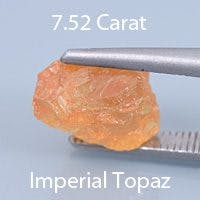 Rough version of Square Brilliant Cut Precious Imperial Topaz