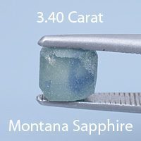 Rough version of Custom Brilliant Octagon Cut Sapphire