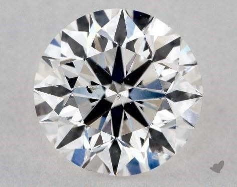 magnification of flawed diamond