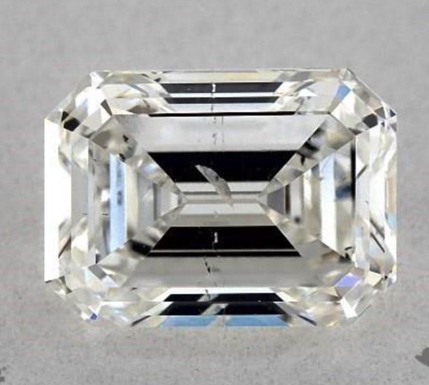 emerald cut with inclusions