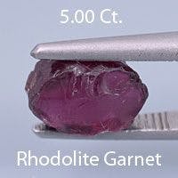 Rough version of Portuguese Brilliant Cut Rhodolite Garnet