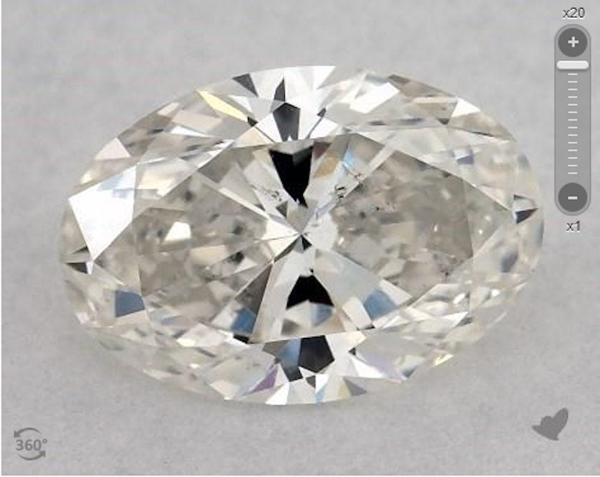 oval diamond with large table