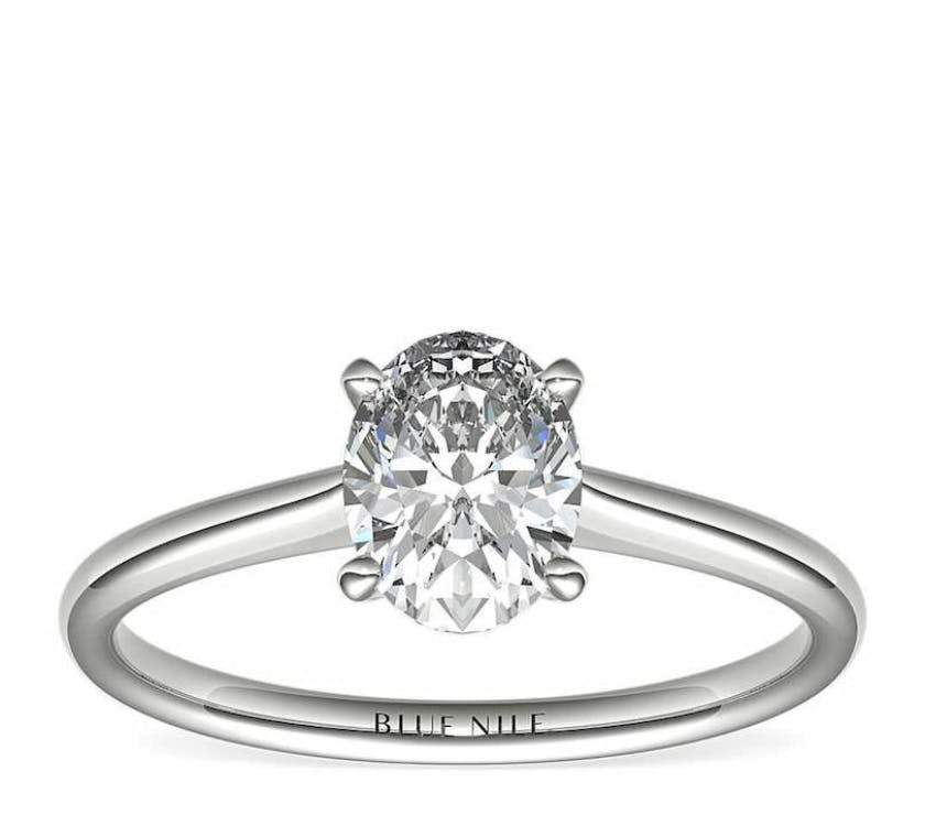 1-ct oval-cut diamond - solitaire setting