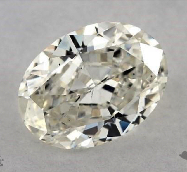 one-carat oval diamonds - J color