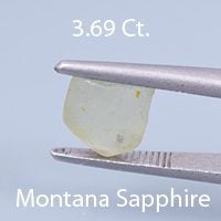 Rough version of Fancy Reflector Pentagon Cut Sapphire
