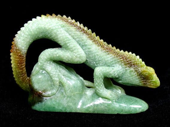 Jade dragon carving