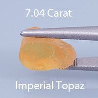 Rough version of Custom Brilliiant Egg Cut Precious Imperial Topaz