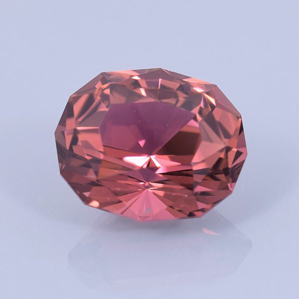 Finished version of Custom Oval Cut Tourmaline