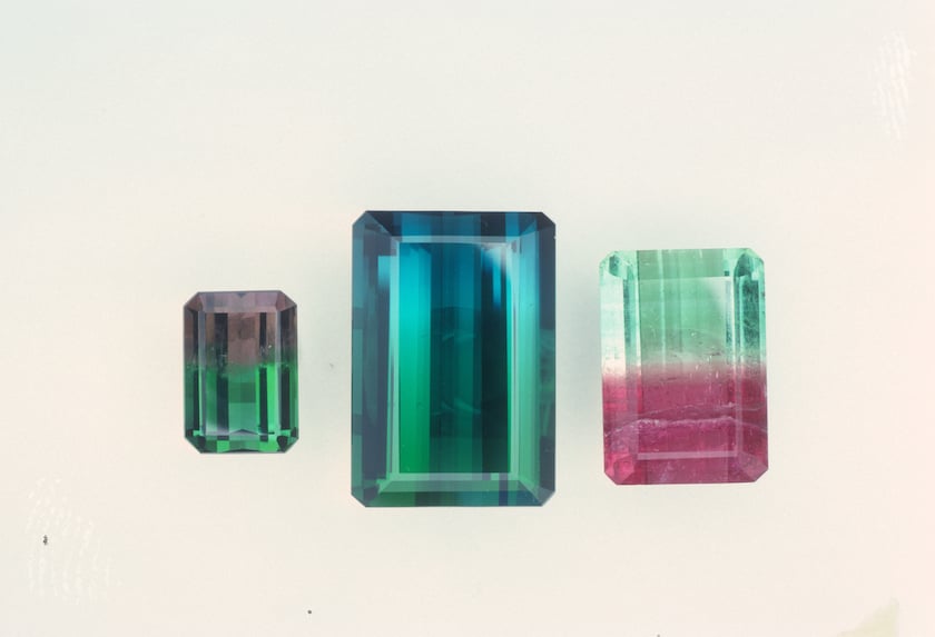 bi-color tourmalines - Brazil