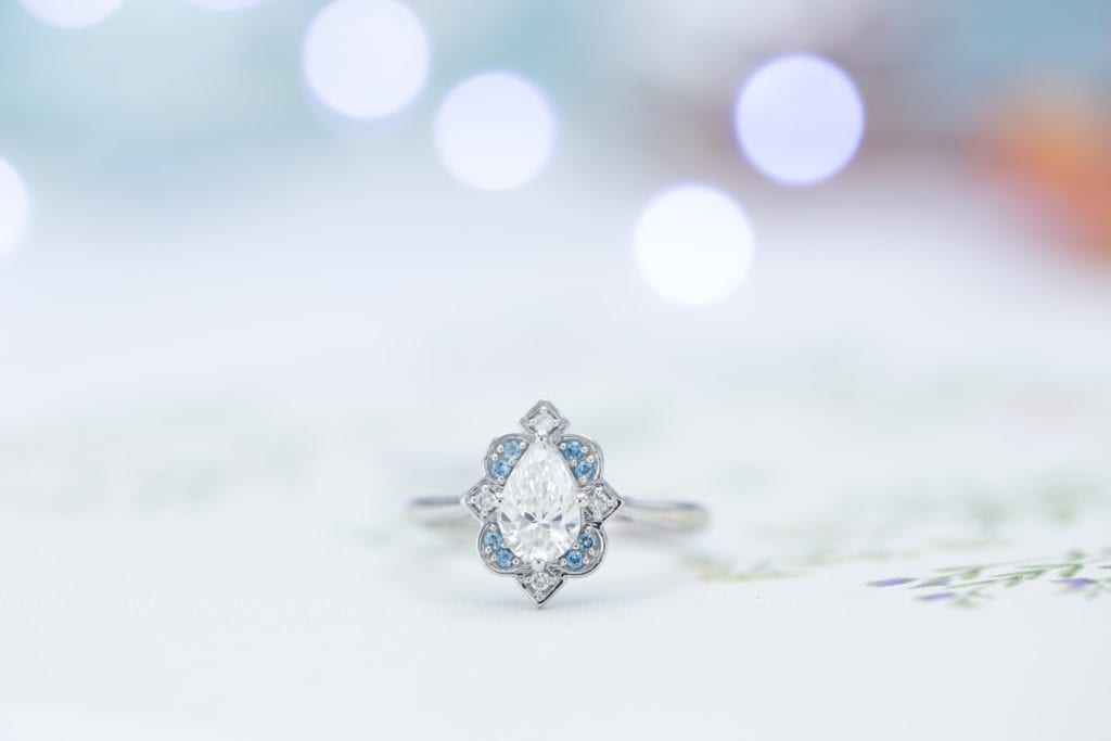 pear-cut diamond engagement ring