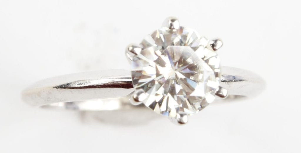 moissanite engagement ring