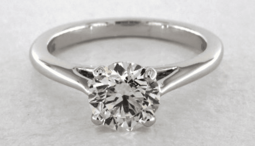 I color diamond in white gold