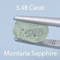 Rough version of Brilliant Emerald Cut Sapphire