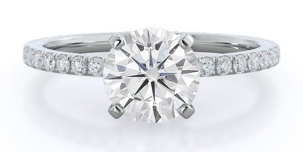 Pavé Moissanite Ring