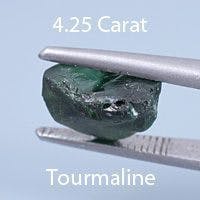 Rough version of Custom Brilliant Emerald Cut Tourmaline