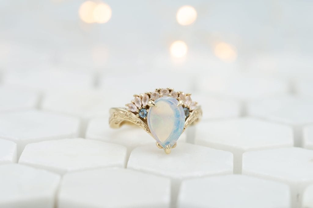 moonstone engagement ring