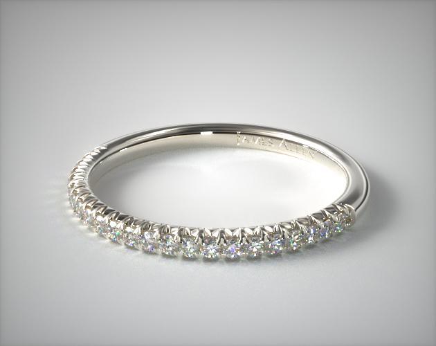 14K White Gold Flush Fit Pave James Allen