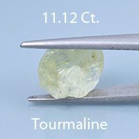 Rough version of Custom Brilliant Emerald Cut Tourmaline