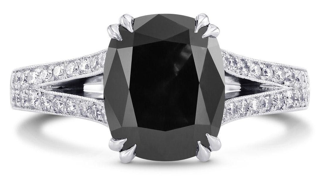 leibish black diamond ring