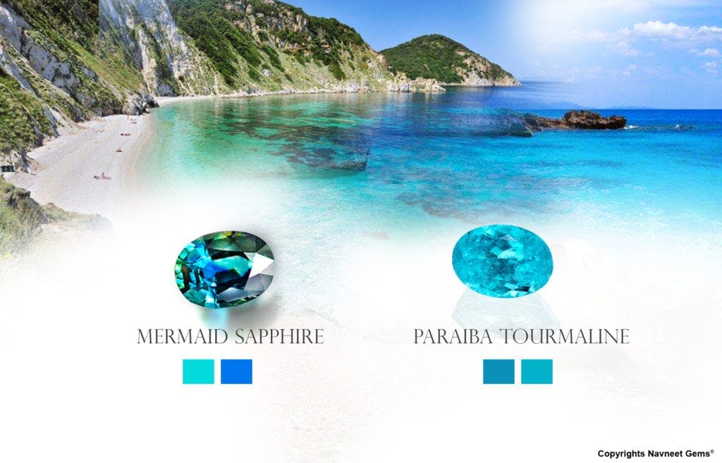 mermaid sapphire vs paraiba tourmaline