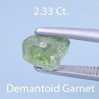 Rough version of Barion Kite Cut Demantoid Garnet