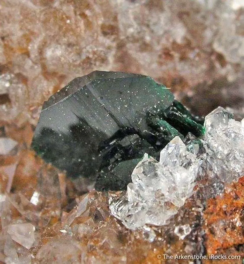 transparent malachite crystal - Namibia