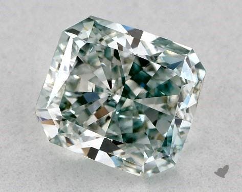  0.71 Carat radiant diamond Fancy Green VS1 Clarity James Allen