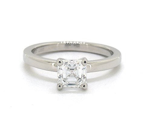 1.01 carat Asscher cut Solitaire engagement ring In Platinum James Allen