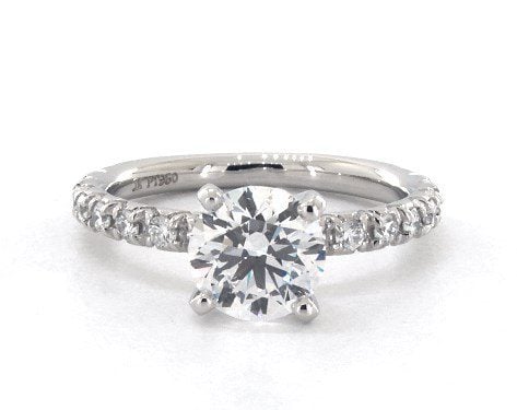 LLab-Created 1.14 carat Round cut Pave engagement ring IN Platinum James Allen