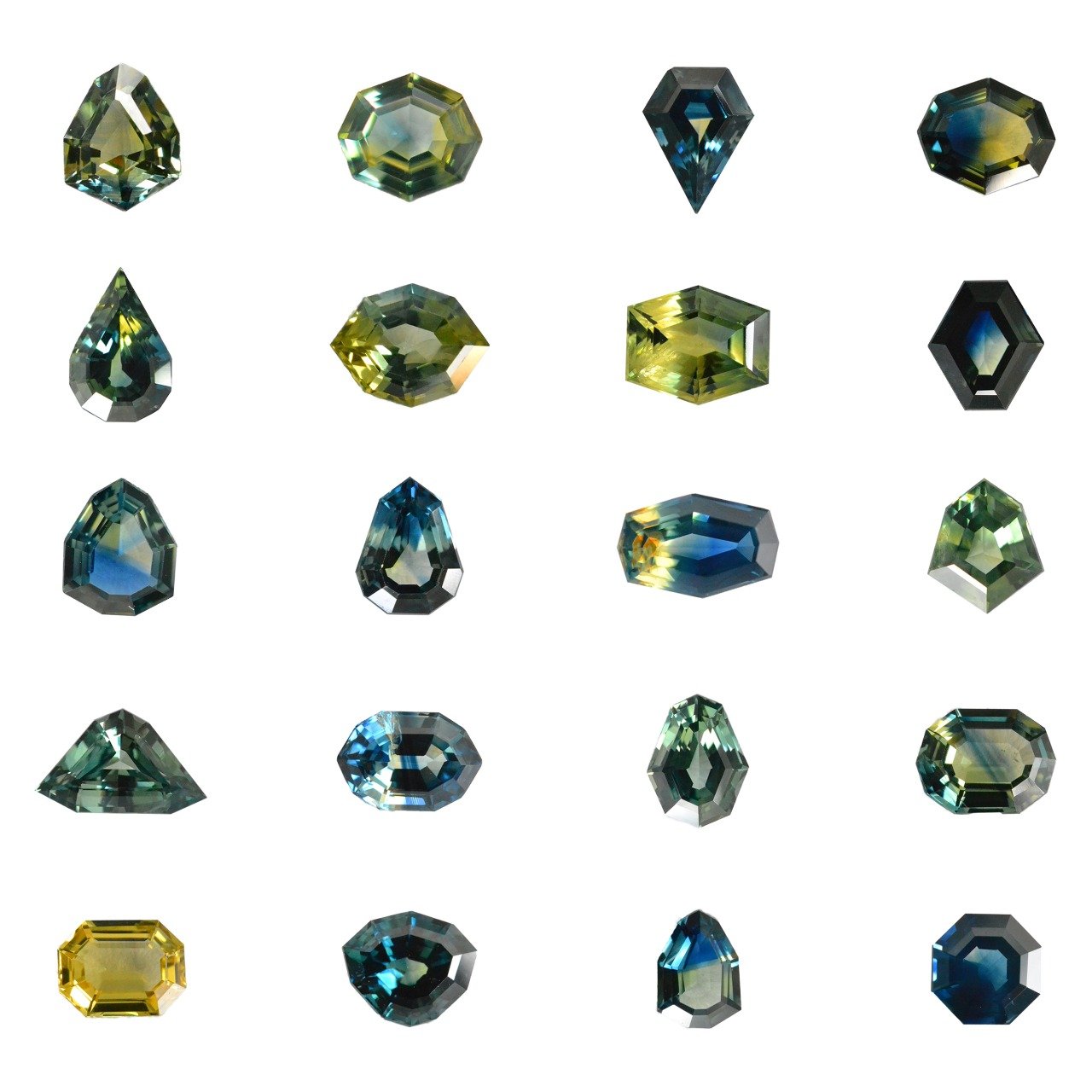 parti sapphires - fancy cuts