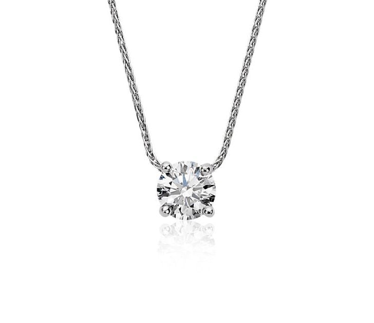 Blue Nile Signature Floating Diamond Solitaire Pendant in Platinum