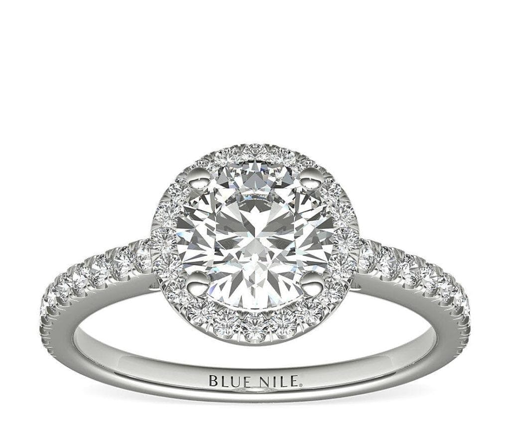 Classic Halo Diamond Engagement Ring Blue Nile